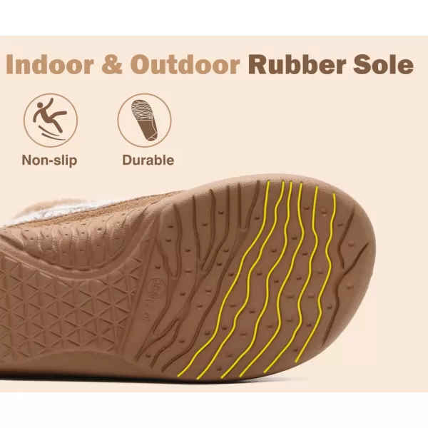 KuaiLu Womens Cozy Memory Foam Slippers, Ladies Plaid House Slippers, Comfy Arch Support Bedroom Slippers, Slip on Warm Fuzzy Lined Winter Home Shoes with Non-slip Indoor Outdoor Hard Rubber Sole)