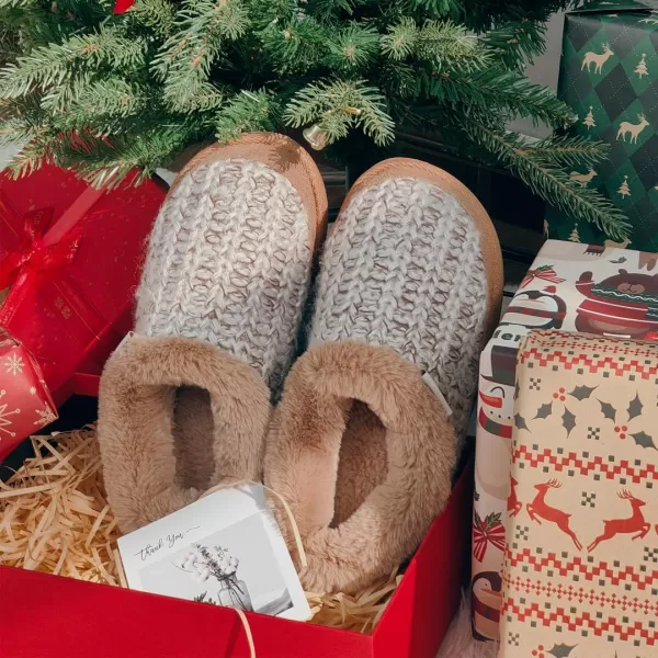KuaiLu Womens Cozy Memory Foam Slippers, Ladies Plaid House Slippers, Comfy Arch Support Bedroom Slippers, Slip on Warm Fuzzy Lined Winter Home Shoes with Non-slip Indoor Outdoor Hard Rubber Sole…