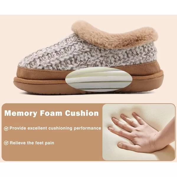KuaiLu Womens Cozy Memory Foam Slippers, Ladies Plaid House Slippers, Comfy Arch Support Bedroom Slippers, Slip on Warm Fuzzy Lined Winter Home Shoes with Non-slip Indoor Outdoor Hard Rubber Sole…