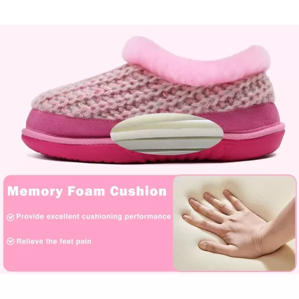 KuaiLu Womens Cozy Memory Foam Slippers, Ladies Plaid House Slippers, Comfy Arch Support Bedroom Slippers, Slip on Warm Fuzzy Lined Winter Home Shoes with Non-slip Indoor Outdoor Hard Rubber Sole)