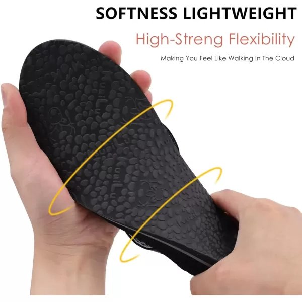KuaiLu Womens Fashion Flip Flops Ladies Lightweight Summer Beach Yoga Mat Thong Sandals with Comfortable Arch Support