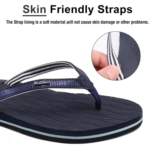 KuaiLu Womens Fashion Flip Flops Ladies Lightweight Summer Beach Yoga Mat Thong Sandals with Comfortable Arch Support