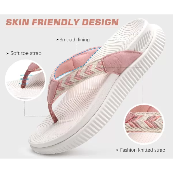 KuaiLu Womens Fashion Orthotic Flip Flops Ladies Athletic Thick Cushion Recovery Thong Sandals Slip On Memory Foam Walking Sandles With Comfortable Plantar Fasciitis Arch Support