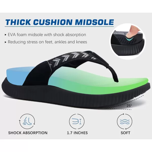 KuaiLu Womens Fashion Orthotic Flip Flops Ladies Athletic Thick Cushion Recovery Thong Sandals Slip On Memory Foam Walking Sandles With Comfortable Plantar Fasciitis Arch Support