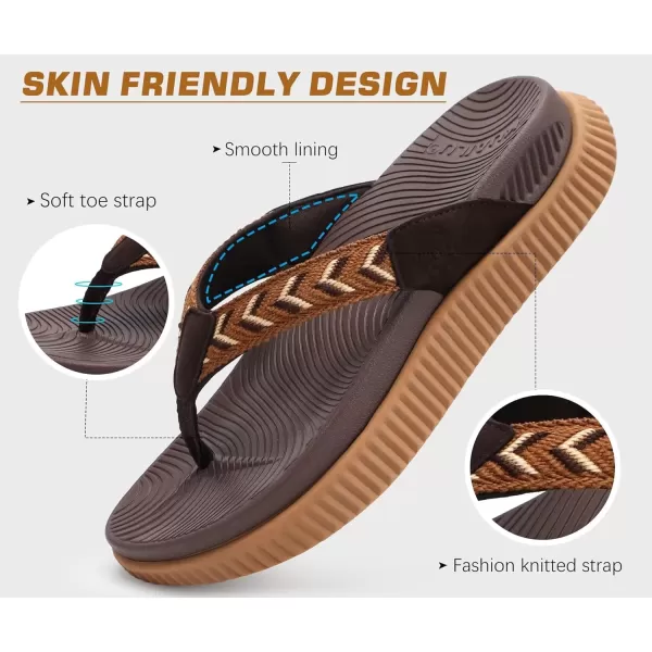 KuaiLu Womens Fashion Orthotic Flip Flops Ladies Athletic Thick Cushion Recovery Thong Sandals Slip On Memory Foam Walking Sandles With Comfortable Plantar Fasciitis Arch Support
