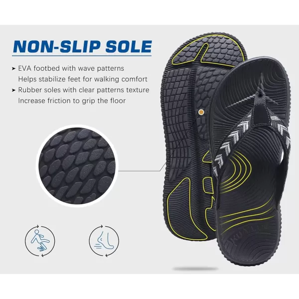 KuaiLu Womens Fashion Orthotic Flip Flops Ladies Athletic Thick Cushion Recovery Thong Sandals Slip On Memory Foam Walking Sandles With Comfortable Plantar Fasciitis Arch Support