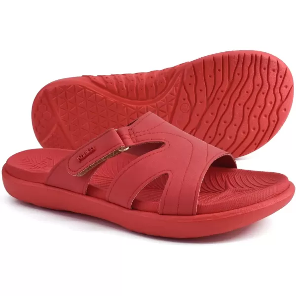 KuaiLu Womens Fashion Orthotic Slides Ladies Lightweight Athletic Yoga Mat Sandals Slip On Thick Cushion Slippers Sandals With Comfortable Plantar Fasciitis Arch Support