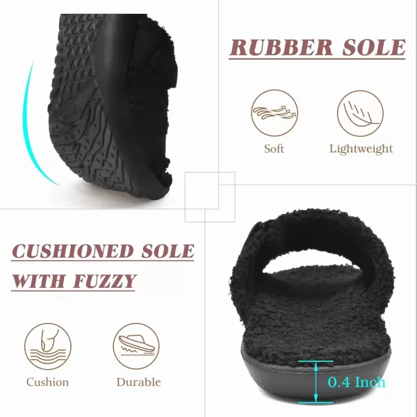 KuaiLu Womens Fashion Orthotic Slides Ladies Lightweight Athletic Yoga Mat Sandals Slip On Thick Cushion Slippers Sandals With Comfortable Plantar Fasciitis Arch Support