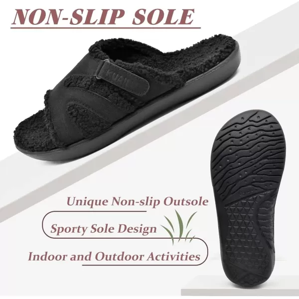 KuaiLu Womens Fashion Orthotic Slides Ladies Lightweight Athletic Yoga Mat Sandals Slip On Thick Cushion Slippers Sandals With Comfortable Plantar Fasciitis Arch Support