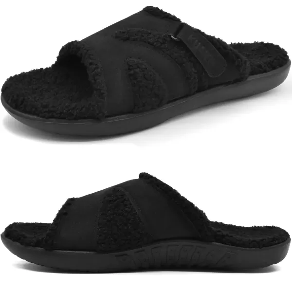KuaiLu Womens Fashion Orthotic Slides Ladies Lightweight Athletic Yoga Mat Sandals Slip On Thick Cushion Slippers Sandals With Comfortable Plantar Fasciitis Arch Support