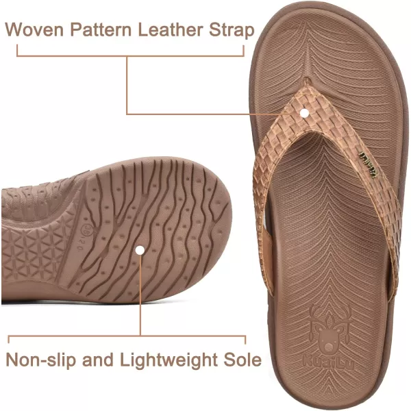 KuaiLu Womens Flip Flops Ladies Yoga Mat Comfortable Walking Thong Sandals With Plantar Fasciitis Arch Support Slip On Indoor Outdoor For Summer