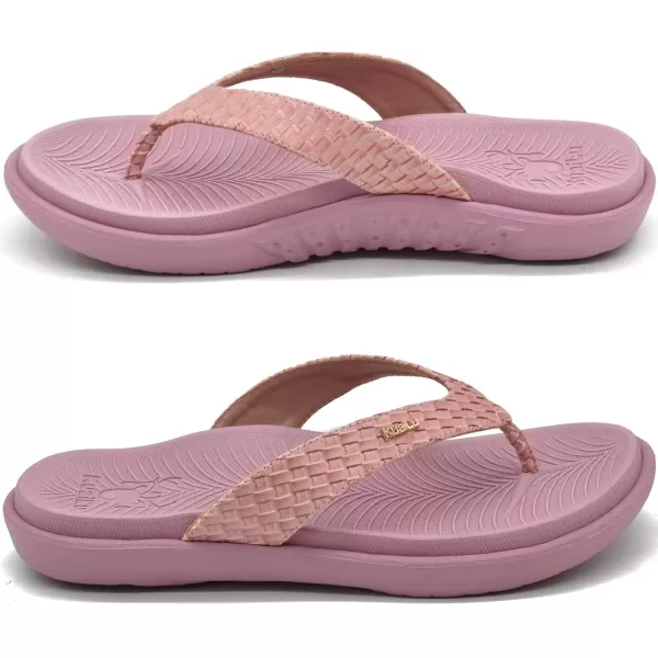 KuaiLu Womens Flip Flops Ladies Yoga Mat Comfortable Walking Thong Sandals With Plantar Fasciitis Arch Support Slip On Indoor Outdoor For Summer