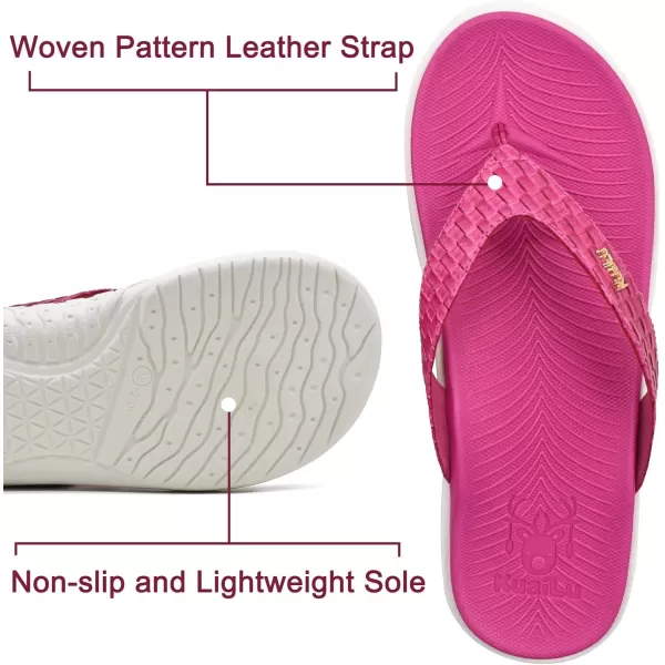 KuaiLu Womens Flip Flops Ladies Yoga Mat Comfortable Walking Thong Sandals With Plantar Fasciitis Arch Support Slip On Indoor Outdoor For Summer