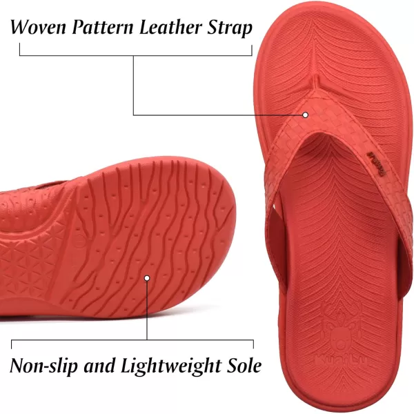 KuaiLu Womens Flip Flops Ladies Yoga Mat Comfortable Walking Thong Sandals With Plantar Fasciitis Arch Support Slip On Indoor Outdoor For Summer