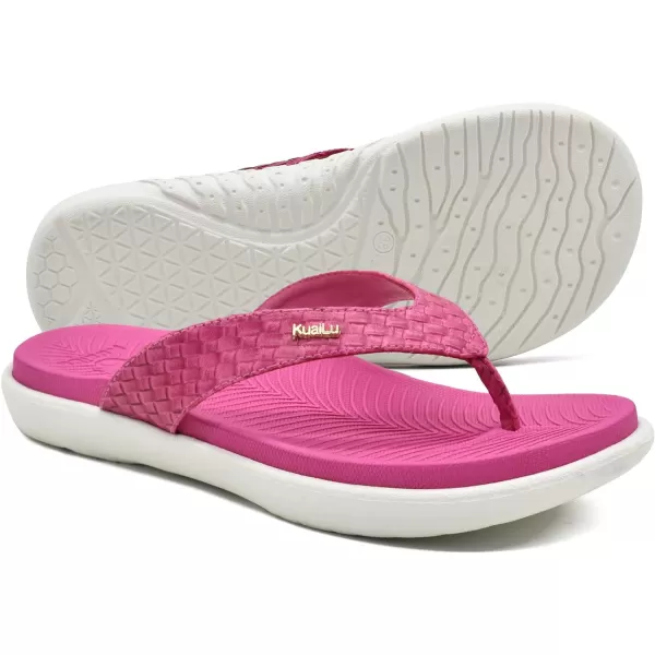 KuaiLu Womens Flip Flops Ladies Yoga Mat Comfortable Walking Thong Sandals With Plantar Fasciitis Arch Support Slip On Indoor Outdoor For Summer