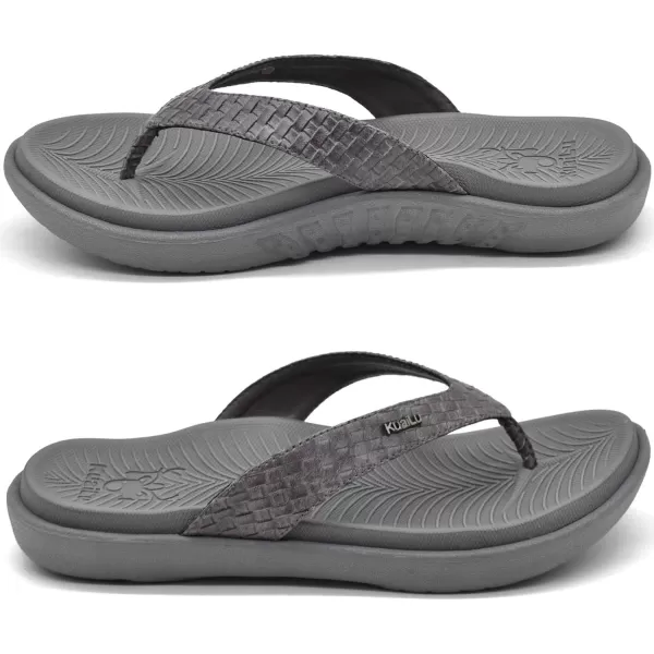 KuaiLu Womens Flip Flops Ladies Yoga Mat Comfortable Walking Thong Sandals With Plantar Fasciitis Arch Support Slip On Indoor Outdoor For Summer