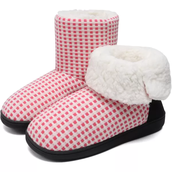 KuaiLu Womens Slippers Boots Cozy Memory Foam Ladies Bootie Slipper Warm Fuzzy Faux Fur Lined Winter Ankle House Shoes