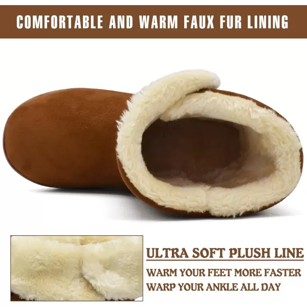 KuaiLu Womens Slippers Boots Cozy Memory Foam Ladies Bootie Slipper Warm Fuzzy Faux Fur Lined Winter Ankle House Shoes