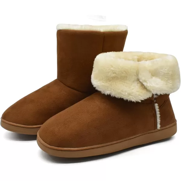 KuaiLu Womens Slippers Boots Cozy Memory Foam Ladies Bootie Slipper Warm Fuzzy Faux Fur Lined Winter Ankle House Shoes