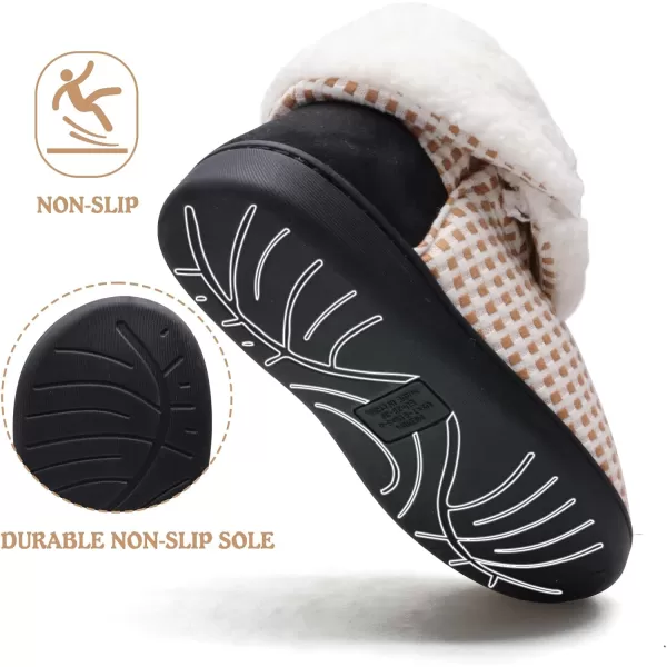 KuaiLu Womens Slippers Boots Cozy Memory Foam Ladies Bootie Slipper Warm Fuzzy Faux Fur Lined Winter Ankle House Shoes