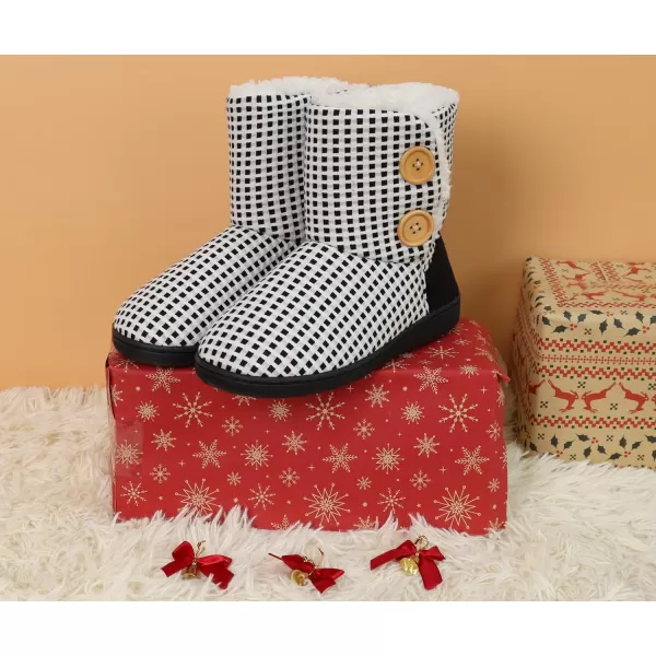 KuaiLu Womens Slippers Boots Cozy Memory Foam Ladies Bootie Slipper Warm Fuzzy Faux Fur Lined Winter Ankle House Shoes