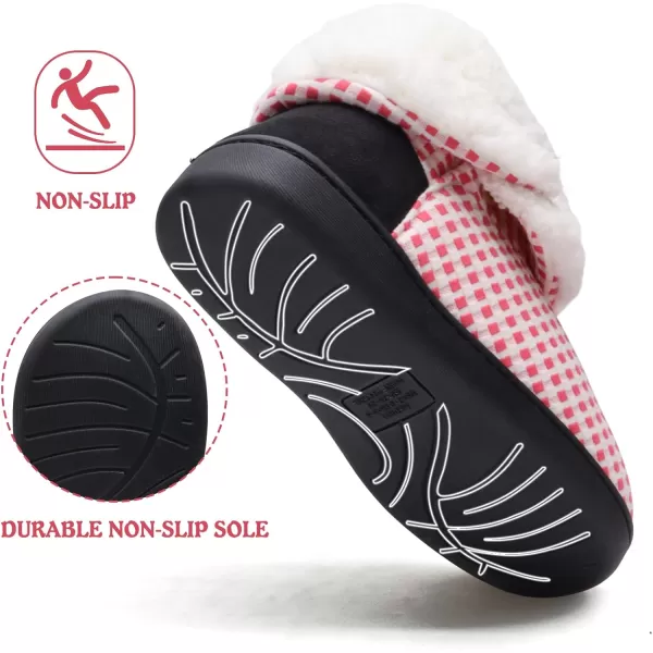 KuaiLu Womens Slippers Boots Cozy Memory Foam Ladies Bootie Slipper Warm Fuzzy Faux Fur Lined Winter Ankle House Shoes