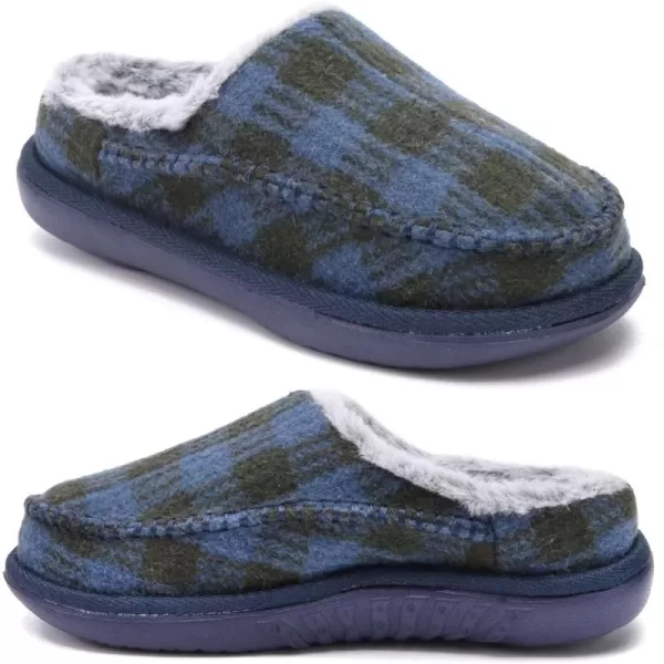 KuaiLu Womens Clog Slippers with Comfy Arch Support, Orthotic Plantar Fasciitis Memory Foam Ladies Slippers Warm Faux Fur Slip on Houes Shoes)