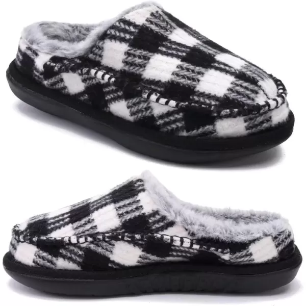 KuaiLu Womens Clog Slippers with Comfy Arch Support, Orthotic Plantar Fasciitis Memory Foam Ladies Slippers Warm Faux Fur Slip on Houes Shoes)
