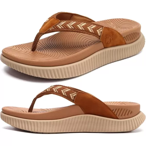 KuaiLu Womens Fashion Orthotic Flip Flops Ladies Athletic Thick Cushion Recovery Thong Sandals Slip On Memory Foam Walking Sandles With Comfortable Plantar Fasciitis Arch Support