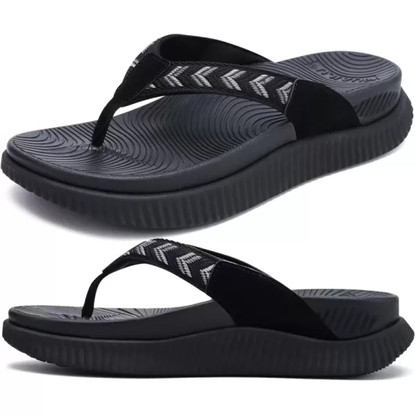 KuaiLu Womens Fashion Orthotic Flip Flops Ladies Athletic Thick Cushion Recovery Thong Sandals Slip On Memory Foam Walking Sandles With Comfortable Plantar Fasciitis Arch Support