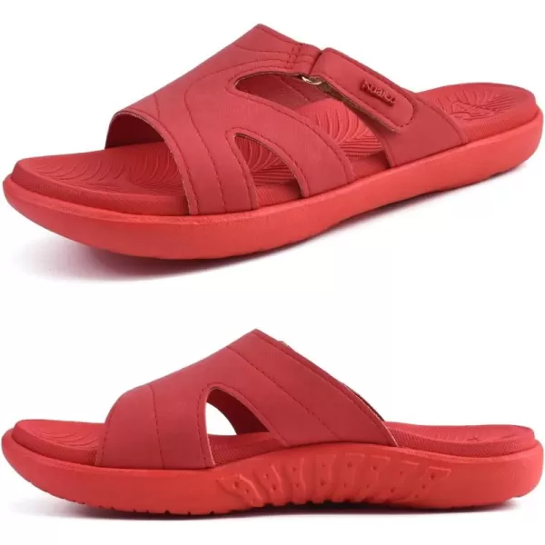 KuaiLu Womens Fashion Orthotic Slides Ladies Lightweight Athletic Yoga Mat Sandals Slip On Thick Cushion Slippers Sandals With Comfortable Plantar Fasciitis Arch Support