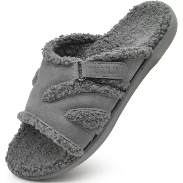KuaiLu Womens Fashion Orthotic Slides Ladies Lightweight Athletic Yoga Mat Sandals Slip On Thick Cushion Slippers Sandals With Comfortable Plantar Fasciitis Arch Support