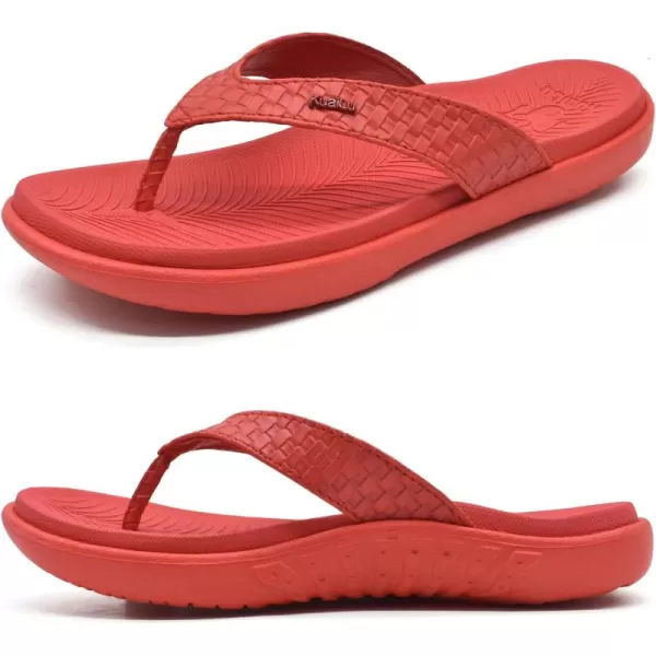 KuaiLu Womens Flip Flops Ladies Yoga Mat Comfortable Walking Thong Sandals With Plantar Fasciitis Arch Support Slip On Indoor Outdoor For Summer