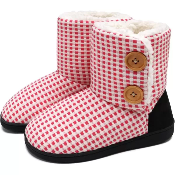 KuaiLu Womens Slippers Boots Cozy Memory Foam Ladies Bootie Slipper Warm Fuzzy Faux Fur Lined Winter Ankle House Shoes