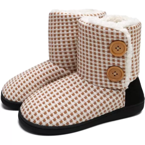 KuaiLu Womens Slippers Boots Cozy Memory Foam Ladies Bootie Slipper Warm Fuzzy Faux Fur Lined Winter Ankle House Shoes