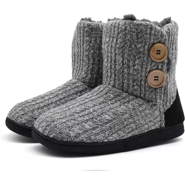KuaiLu Womens Slippers Boots Cozy Memory Foam Ladies Bootie Slipper Warm Fuzzy Faux Fur Lined Winter Ankle House Shoes