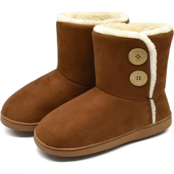 KuaiLu Womens Slippers Boots Cozy Memory Foam Ladies Bootie Slipper Warm Fuzzy Faux Fur Lined Winter Ankle House Shoes