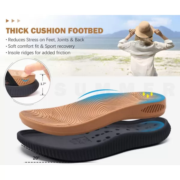 KuaiLu Womens Orthopedic Flip Flops With Arch Support Adjustable Thick Athletic Cushion Recovery Walking Sandals For Woman Ladies Fashion Comfortable Flip-Flop Slides, Water Resistant &amp; Lightweight