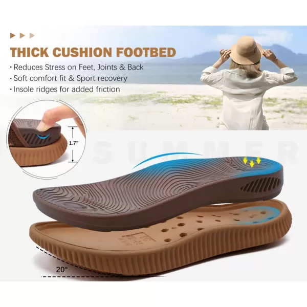 KuaiLu Womens Orthopedic Flip Flops With Arch Support Adjustable Thick Athletic Cushion Recovery Walking Sandals For Woman Ladies Fashion Comfortable Flip-Flop Slides, Water Resistant &amp; Lightweight