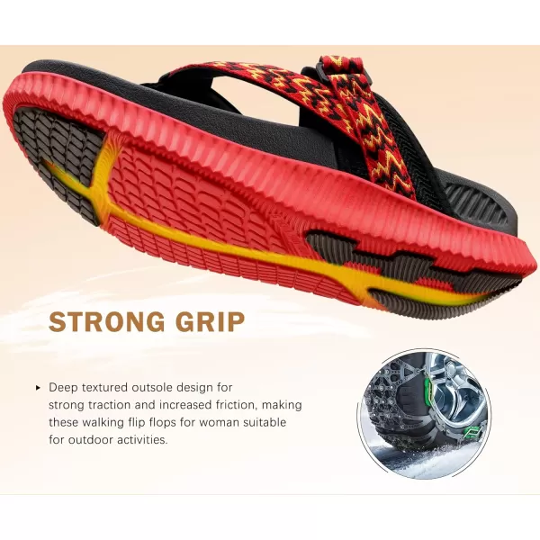 KuaiLu Womens Orthopedic Flip Flops With Arch Support Adjustable Thick Athletic Cushion Recovery Walking Sandals For Woman Ladies Fashion Comfortable Flip-Flop Slides, Water Resistant &amp; Lightweight