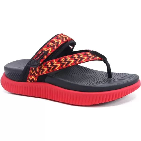KuaiLu Womens Orthopedic Flip Flops With Arch Support Adjustable Thick Athletic Cushion Recovery Walking Sandals For Woman Ladies Fashion Comfortable Flip-Flop Slides, Water Resistant &amp; Lightweight