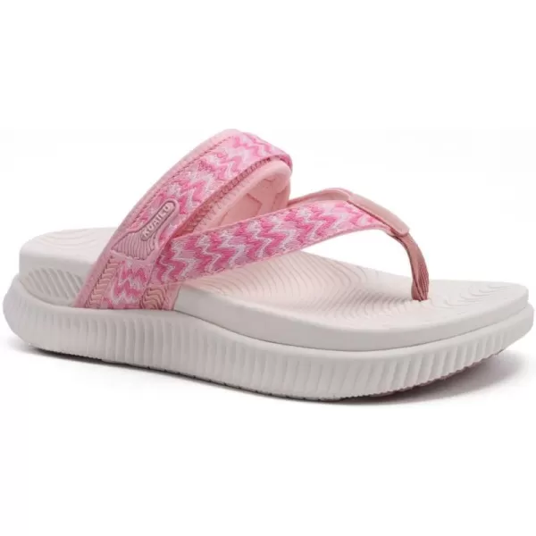 KuaiLu Womens Orthopedic Flip Flops With Arch Support Adjustable Thick Athletic Cushion Recovery Walking Sandals For Woman Ladies Fashion Comfortable Flip-Flop Slides, Water Resistant &amp; Lightweight