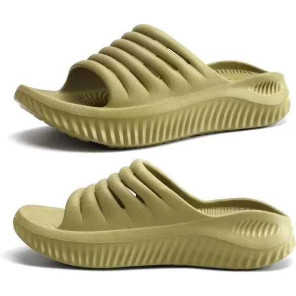 KuaiLu Womens Recovery Sandals With Comfortable Plantar Fasciitis Support,Ladies Orthotic Open Toe Sport Slides Thick Cushion Reduces Stress on Feet,Joints &amp; Back Post-Exercise