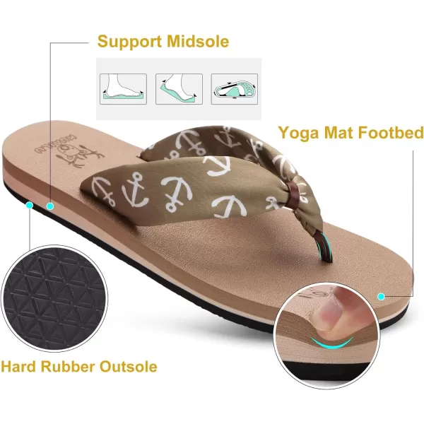 KuaiLu Women's Yoga Foam Flip Flops with Arch Support Thong Sandals Non-Slip Silk Black Size 5