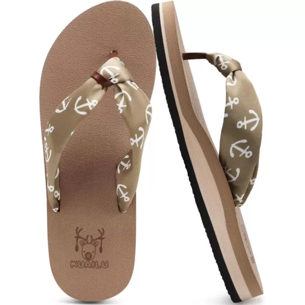 KuaiLu Flip Flops Women Yoga Foam Ladies Comfort Arch Support Summer Beach Casual Thong Sandals