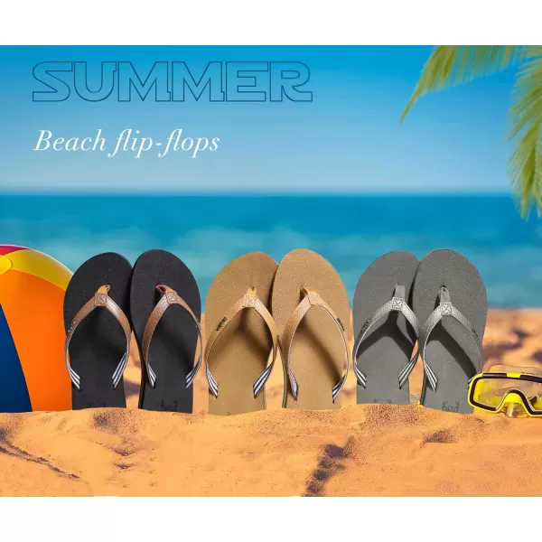 KuaiLu Womens Arch Support Flip Flops Comfortable Yoga Mat Cushion Slip on Walking Thong Sandals