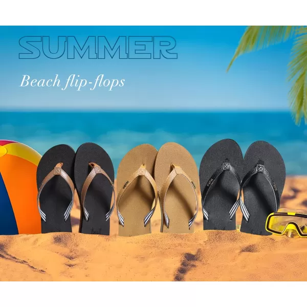 KuaiLu Womens Arch Support Flip Flops Comfortable Yoga Mat Cushion Slip on Walking Thong Sandals