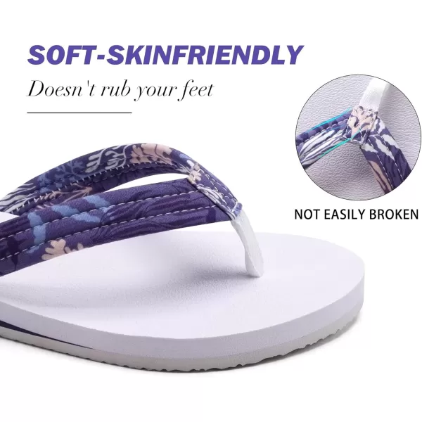 KuaiLu Womens Arch Support Flip Flops Ladies Comfort Lightweight Soft Yoga Mat Thong Sandals