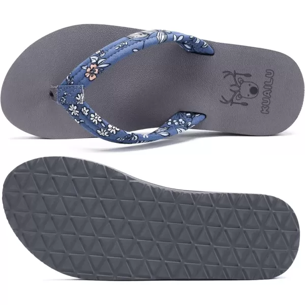 KuaiLu Womens Arch Support Flip Flops Ladies Comfort Lightweight Soft Yoga Mat Thong Sandals