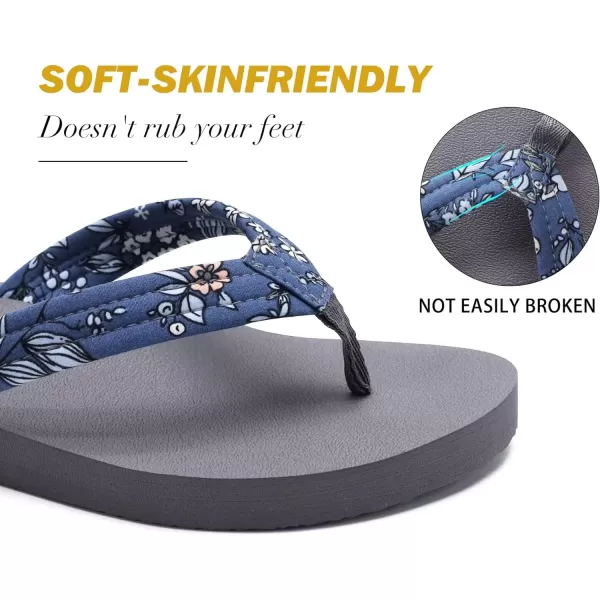 KuaiLu Womens Arch Support Flip Flops Ladies Comfort Lightweight Soft Yoga Mat Thong Sandals